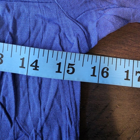 Royal Blue Pleated V-Neck Tunic Top - Size Small - NWT - Picture 8 of 12